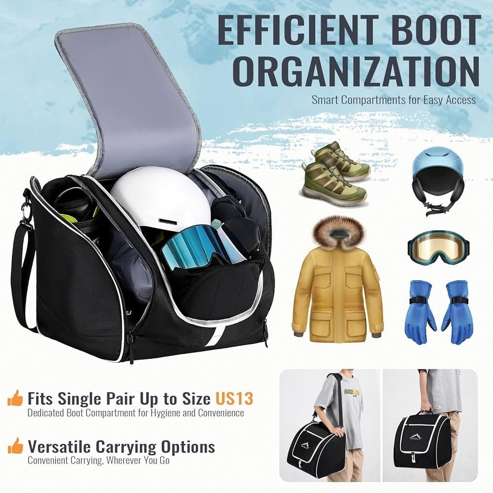 Himal Ski Bag and Boot Bag Set Black White Padded Waterproof‎ Winter Sports - Picture 5 of 6